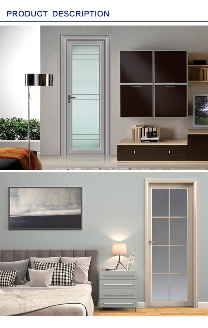 Alwew design china aluminum toilet bathroom kitchen decoration aluminium glass swing door