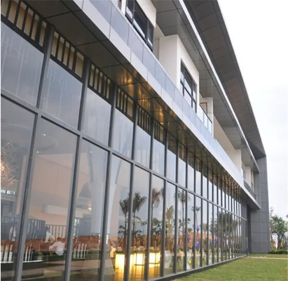6063 Aluminum Curtain Walls Soundproof Exposed Frame Thermal Insulation