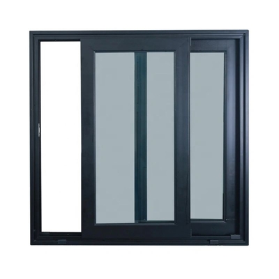 Two Track Aluminium Sliding Windows Soundproof 1.0x1.0m Grey