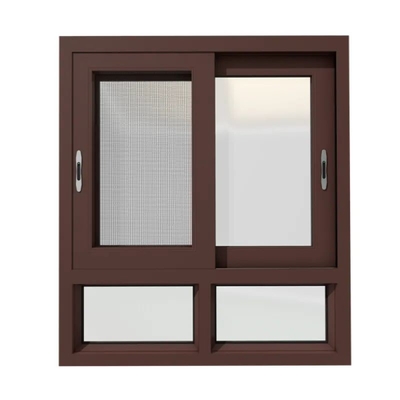 Two Track Aluminium Sliding Windows Soundproof 1.0x1.0m Grey