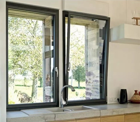 Custom 1.5mm Aluminum Tilt And Turn Windows Hurricane Impact Thermal