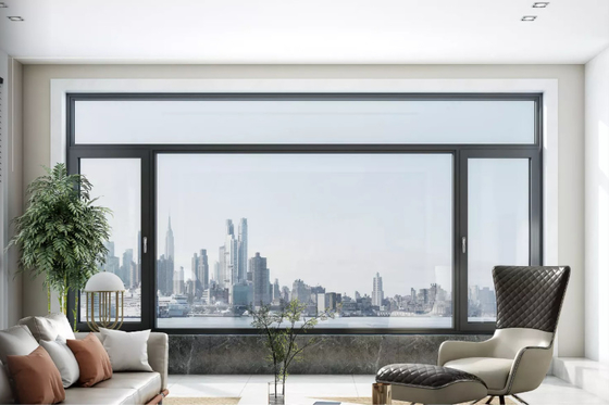 Fire Resistance 1.0mm Aluminium Casement Window Double Inward Opening