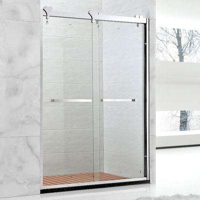 Collision Avoidance Design Aluminum Bathroom Doors Frosted Glass ISO9001