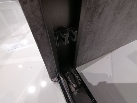Collision Avoidance Design Aluminum Bathroom Doors Frosted Glass ISO9001