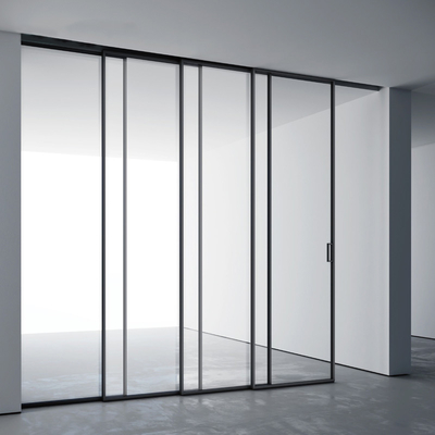 Deep Grey Aluminium Sliding Internal Door Crimsafe Mesh For Apartment