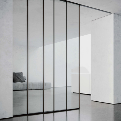 Deep Grey Aluminium Sliding Internal Door Crimsafe Mesh For Apartment