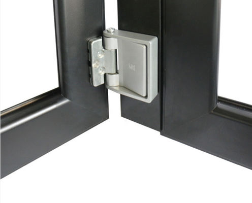 SandBlasted Aluminum Folding Windows , Toughened Glazed Bifold Glass Windows