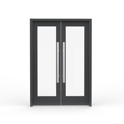 Reflective Double Glass Aluminium Swing Door Aluminium Spring Doors for Hotel Lobby