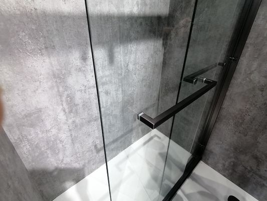 Collision Avoidance Design Aluminum Bathroom Doors Frosted Glass ISO9001