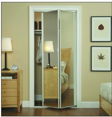 Narrow Frame Aluminum Folding Doors , Single Tempered Glass Wardrobe Bifold Doors