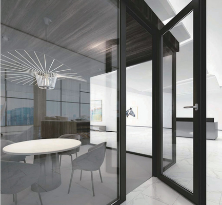 Modern 2.0mm Thickness Aluminum French Door Double Swing Customized Size